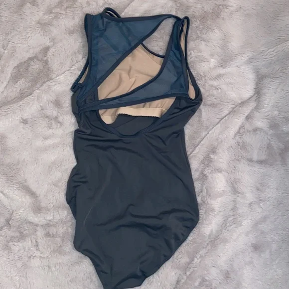 Gray/blue leotard - Picture 2 of 2